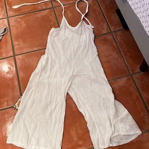 White linen romper